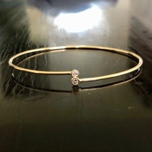 14K diamond cuff